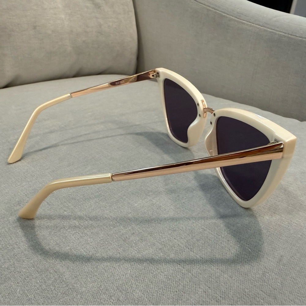 Quay Ivory and Gold Mirrored Sunglasses - Picture 5 of 10
